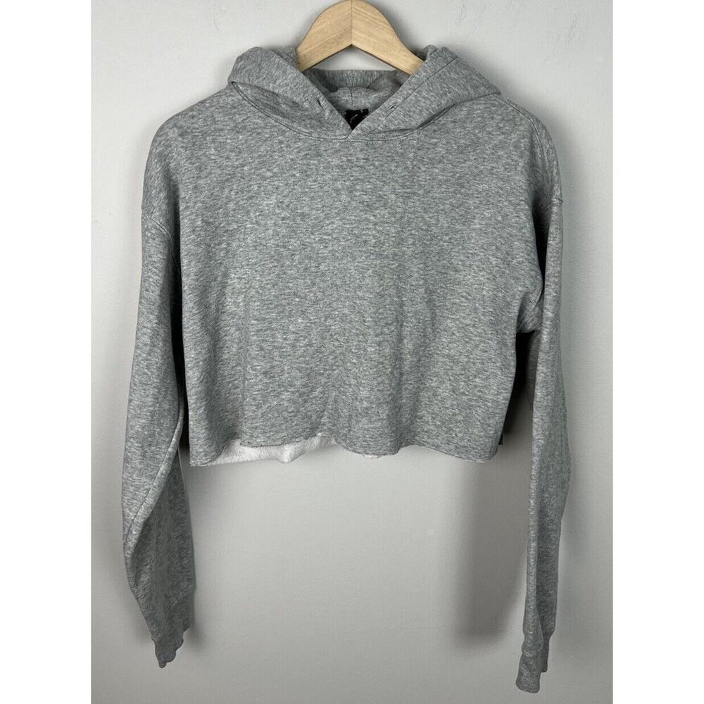 Urban Outfitters Out From Under Gray Crop Hoodie Size Small Cotton Blend Women